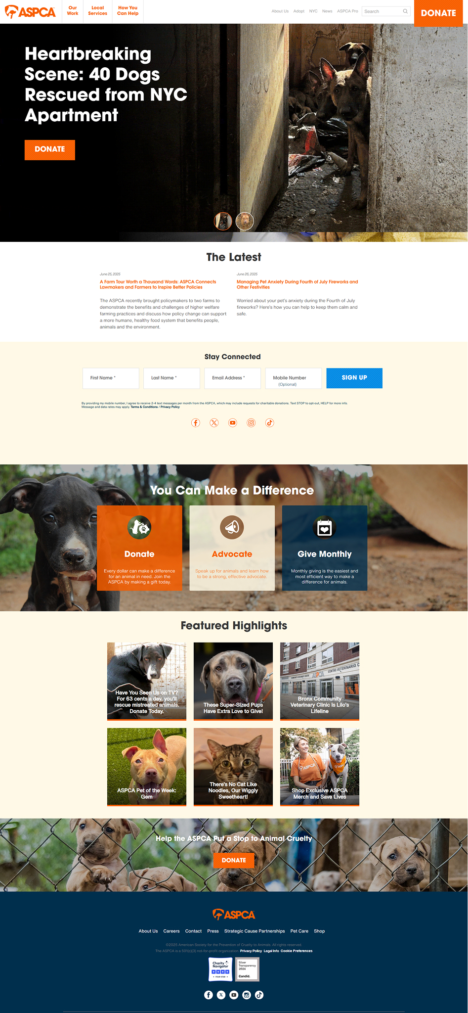 ASPCA Website Redesign screenshot 2