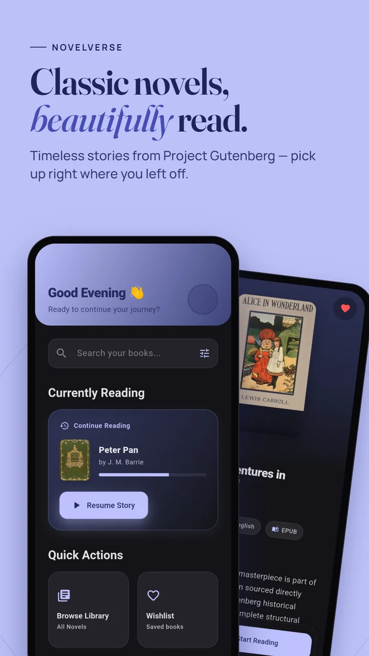 NovelVerse mobile app