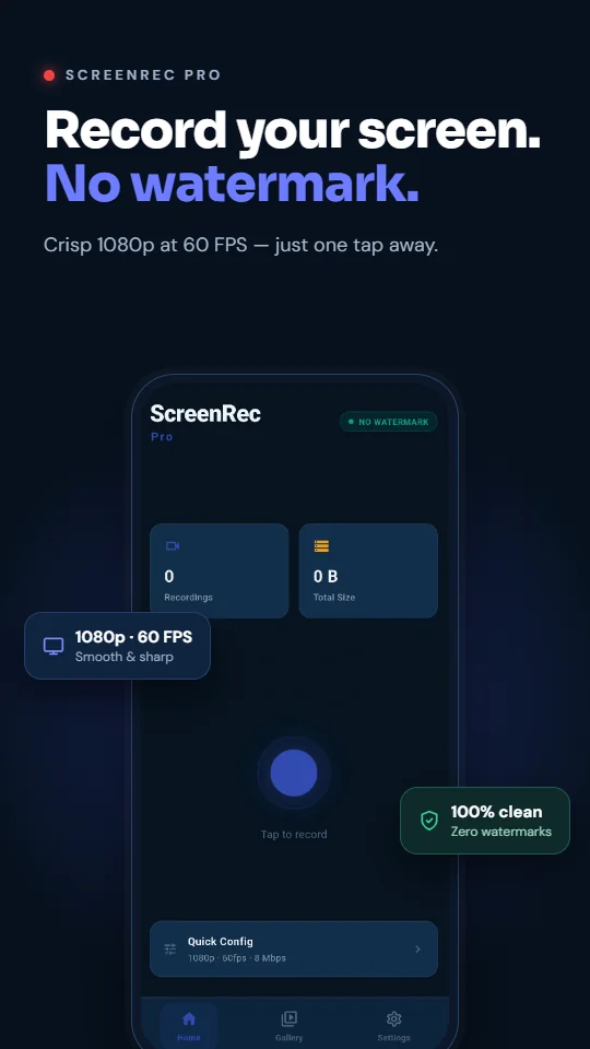 ScreenRec Pro – Tap to record