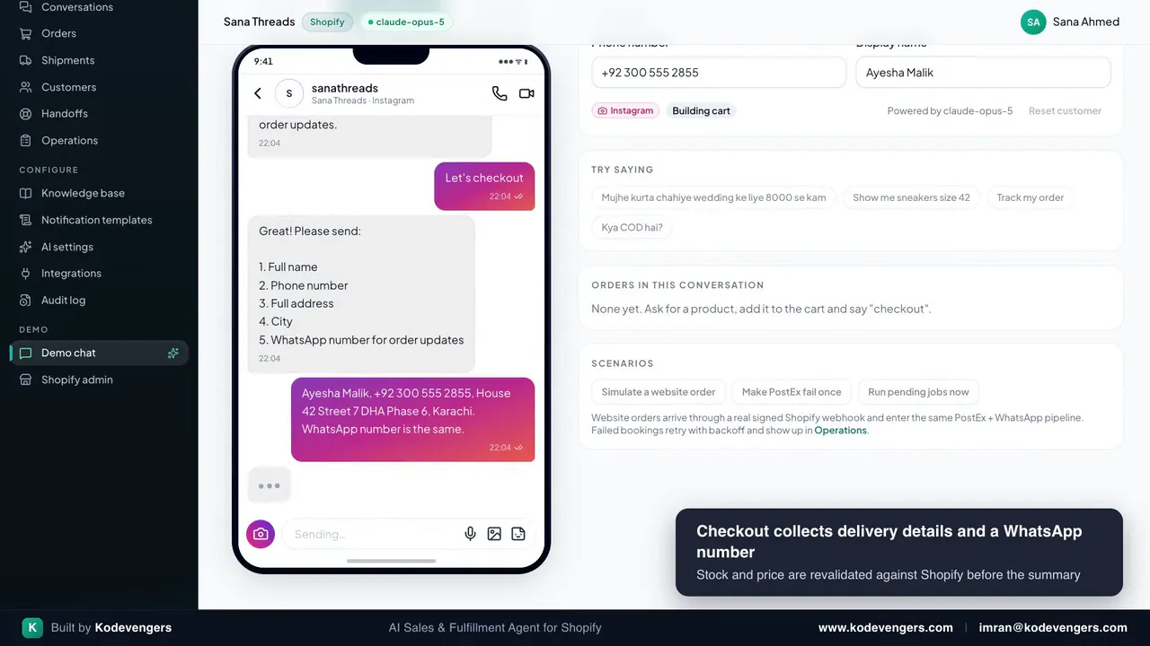 AI Shopify Sales Agent